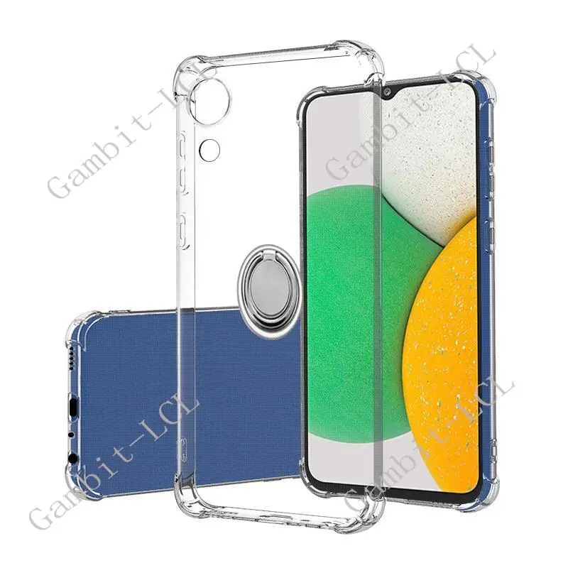 Funda de teléfono a prueba de golpes con soporte de anillo trasero para Samsung Galaxy A03 Core A04 A04e A04s A03s A12 Nacho A22 A32 A72 A52 5G