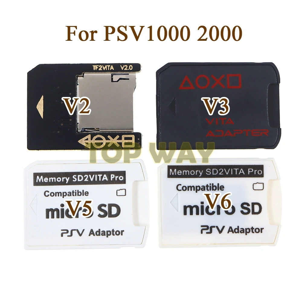 Tarjeta de memoria TF para PSVita PSV 1000, adaptador de tarjeta de juego V2.0, V3.0, V5.0, V6, SD Micro, versión SD2VITA para PS Vita 1000/2000, 1 unidad