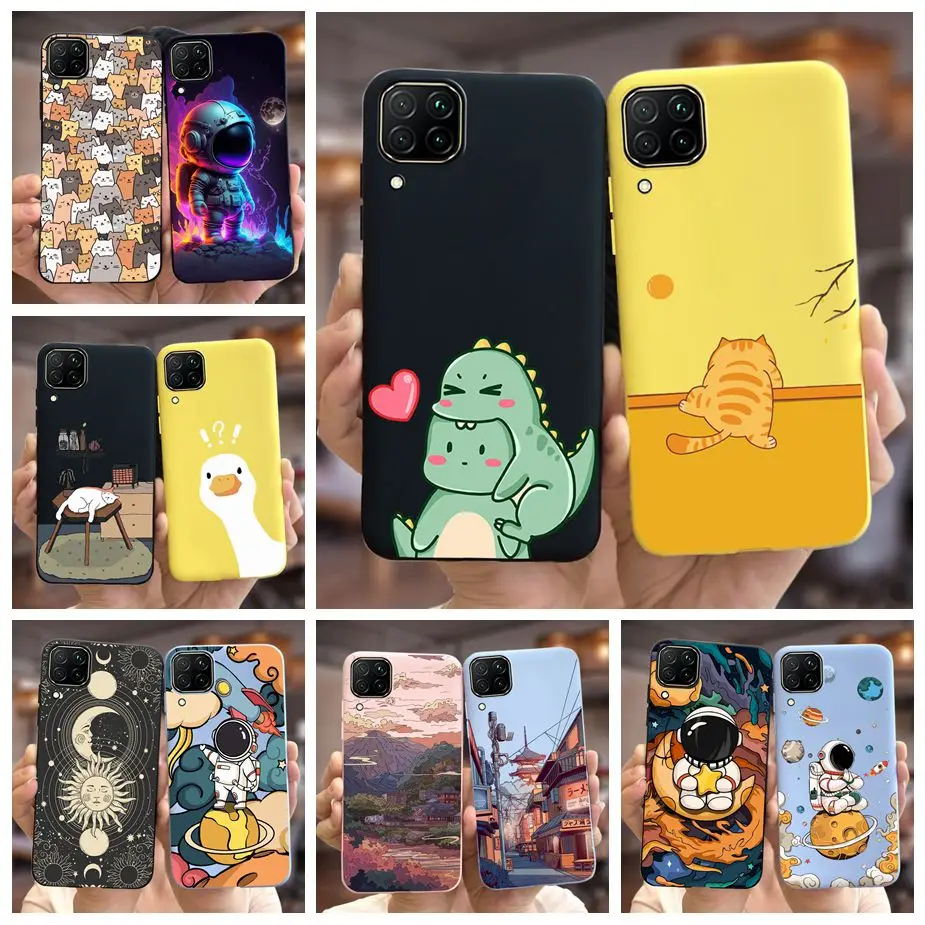 Funda de silicona blanda con dibujos animados para Huawei P40 Lite, carcasa trasera, parachoques, Nova7i, Nova 7i, P40Lite