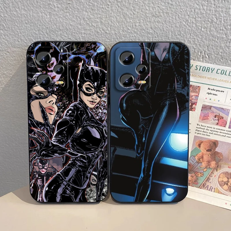 C-catwoman-Funda negra para Xiaomi Redmi Note 13, 12R, 12S, Turbo 11, 11T, 11S, 10, 10S Pro Plus, 5G - imagen 4