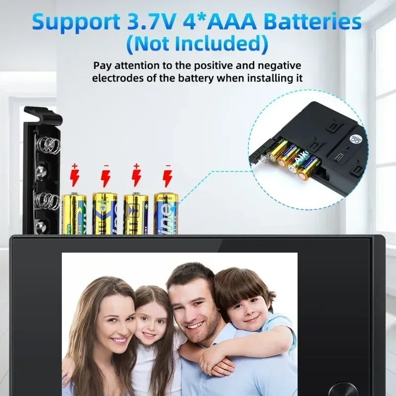 Cámara de puerta digital 120 °   LCD 1 millones de píxeles HD 3,5 pulgadas timbre mirilla visor ojo de gato timbre de puerta Monitor al aire libre - imagen 4