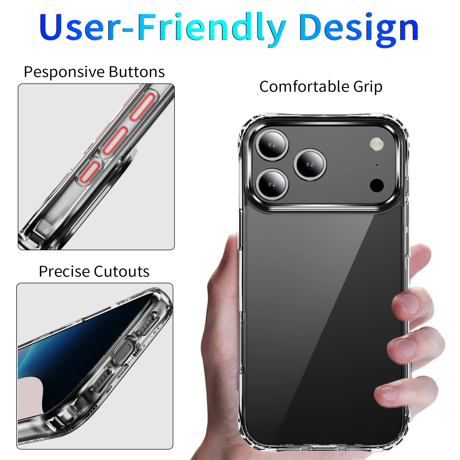 Funda transparente antiamarillado para iPhone 17 Pro Max Air 16 Plus 15, protección de grado militar, accesorios duros a prueba de golpes para teléfono - imagen 3