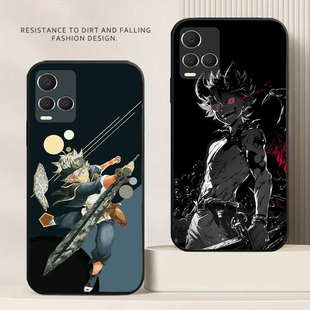 BD-12 trébol negro Asta funda negra para VIVO Y33S Y16 Y53S Y17S Y22S Y70 Y01 Y35 V25 V29 Y22 Y36 Y21 Y51 Y21S Y02s - imagen 4