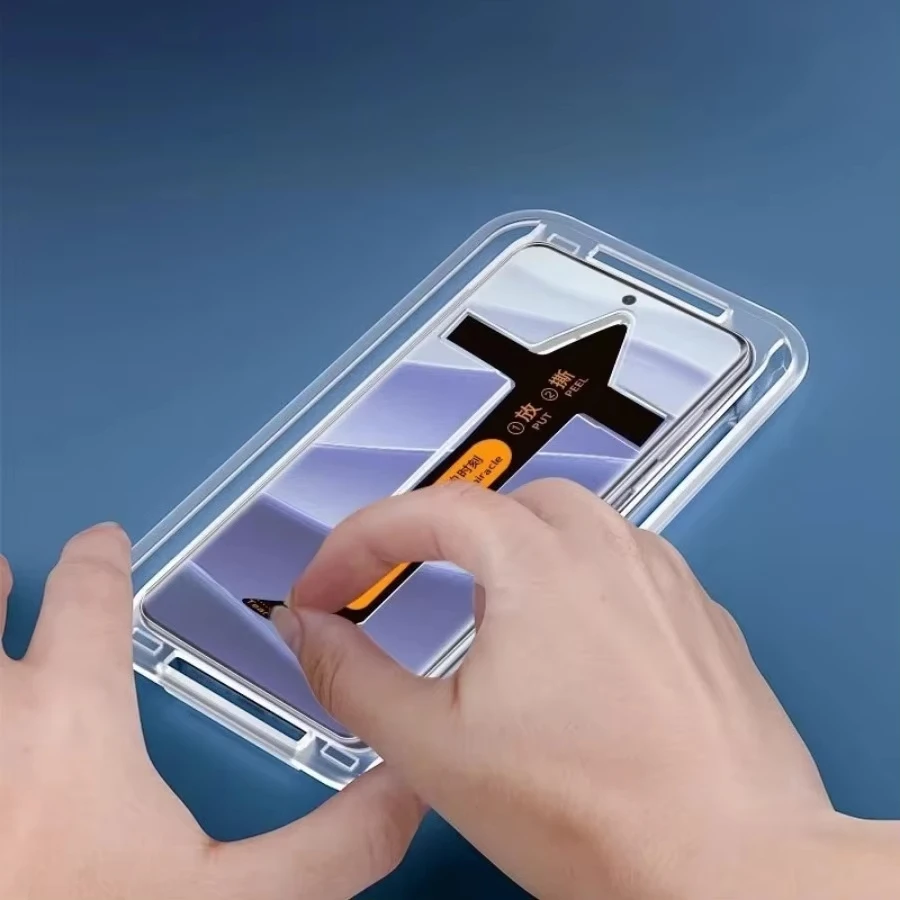 Protector de pantalla de instalación sin polvo, 2 uds., para iPhone 17 16 15 Pro Max Air 16e 16 Plus 14 13 12 11 XR XS 6 7 8 vidrio templado - imagen 2