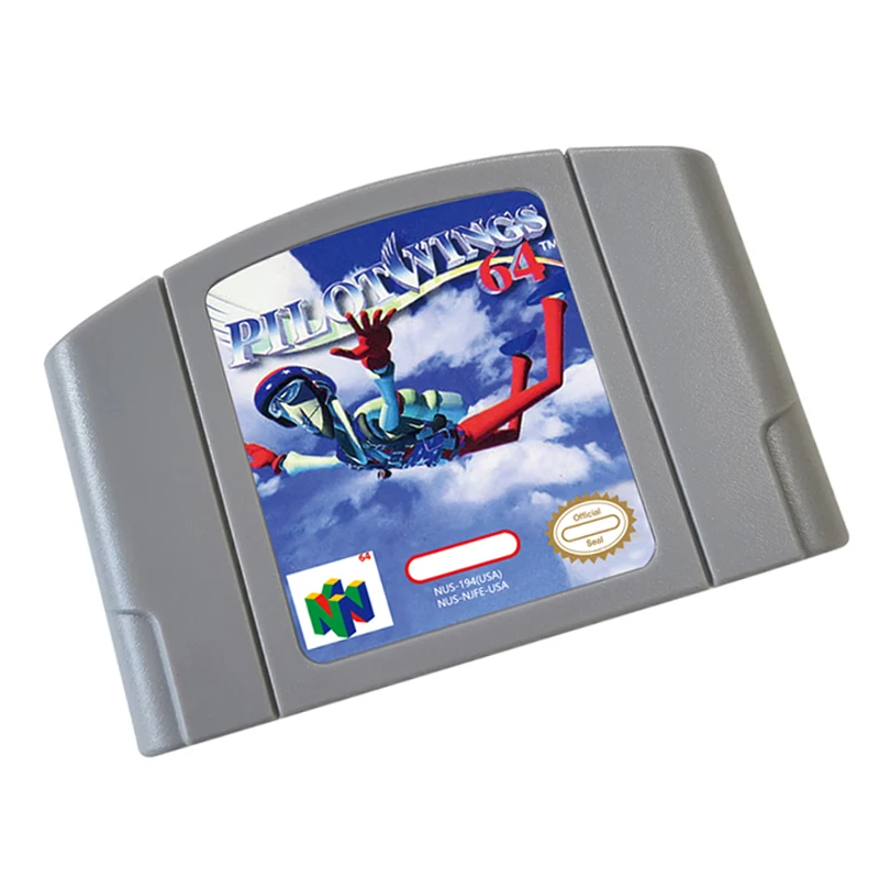 Cartucho de videojuego Pilotwings de 64 bits, versión estadounidense para consola de juegos N64