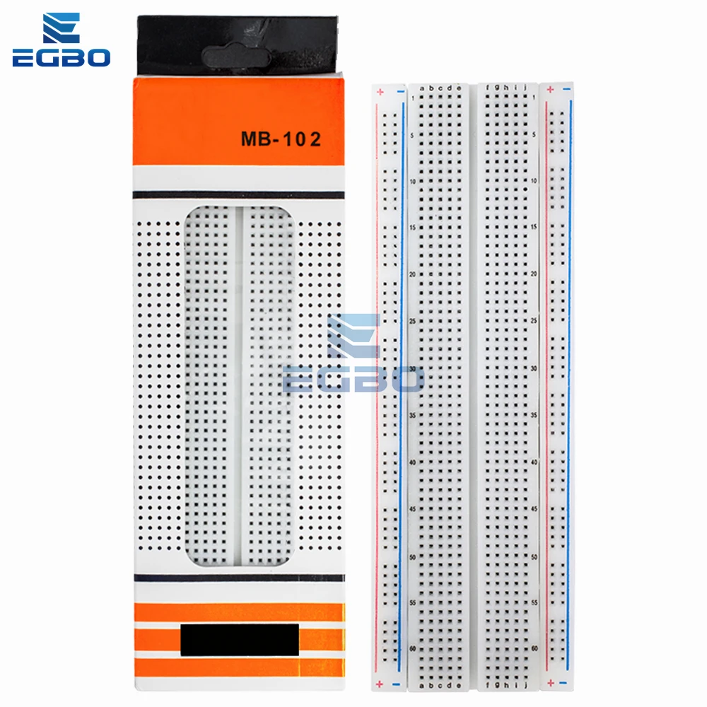 EGBO-Placa de pruebas piezas sin soldadura, placa de pruebas PCB de 830 agujeros, MB102, 1 MB-102, 400 puntos - imagen 5