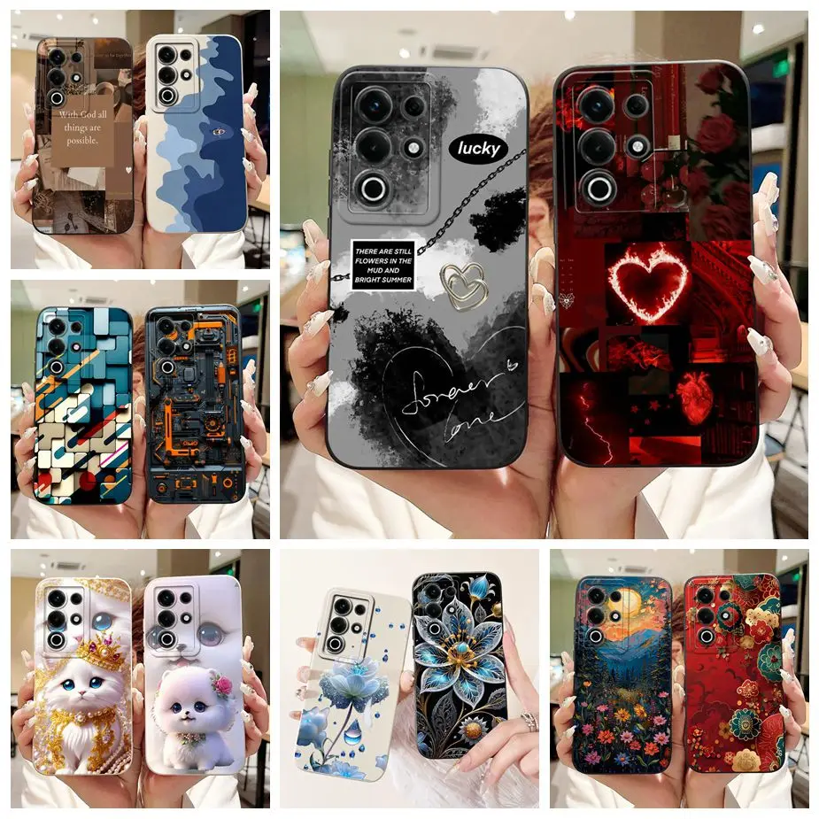 Para Itel S25 Ultra funda S686LN de lujo amor corazón pintado funda de silicona suave funda de teléfono para Itel S25 S685LN ItelS25 Ultra Fundas