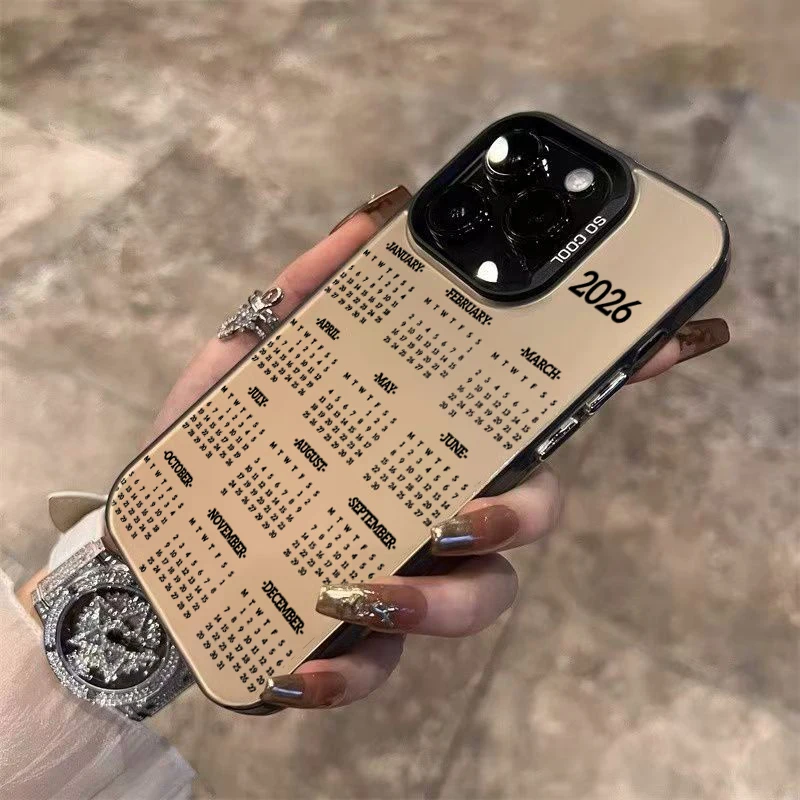 Feliz Año Nuevo 2026 calendario caja de teléfono láser para Xiaomi Poco X7 X6 X5 M6 F6 F7 Pro F5 Mi 11 Lite 15T 14T 13T 12T 14 13 12 cubierta - imagen 4