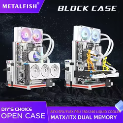 METALFISH BlockCase – Caja abierta de aluminio para placas mATX/ITX