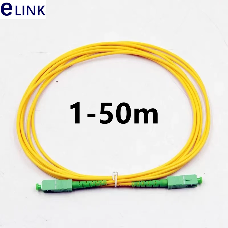 Cable de conexión de fibra óptica 1-50m SC APC-SC APC SX SM 3,0mm 2,0mm monomodo SC/APC-SC/APC puente de fibra óptica Simplex PVC ELINK