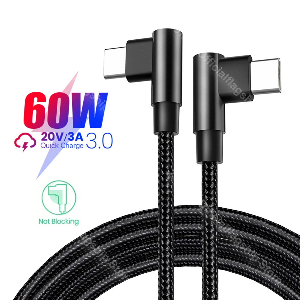 Cable USB-C 60W carga rápida compatible Samsung Huawei Xiaomi - imagen 4