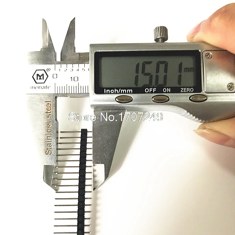 Tira de cabezal de Pin de una sola fila para Arduino PCB, 200 piezas, 1x40P, 40 Pines, 2,54mm, 1x40, 15mm de altura