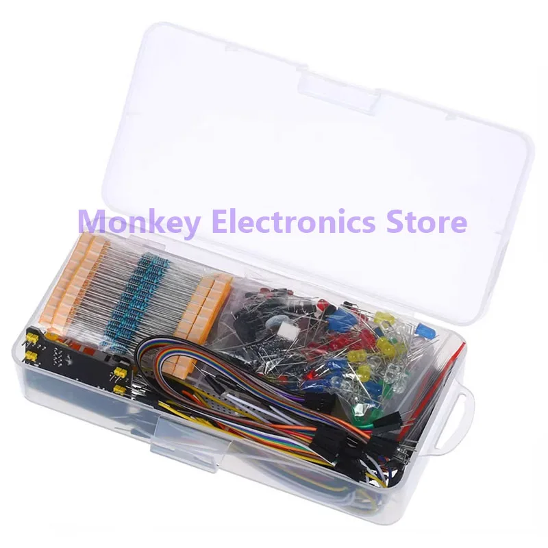 Juego de potenciómetro 3386P, Kit de orificios para R3, módulo de potencia para principiantes, cable usb, luces LED, circuito integrado 74hc595H - imagen 3