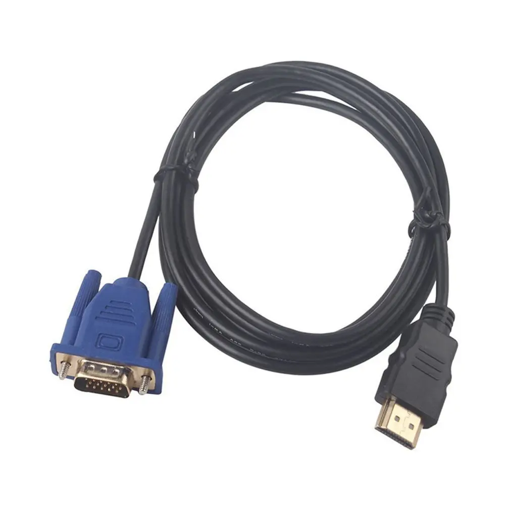 Cable HDMI a VGA de 1/1, 8/3m, Cable adaptador HD compatible con HDMI con Audio, venta al por mayor