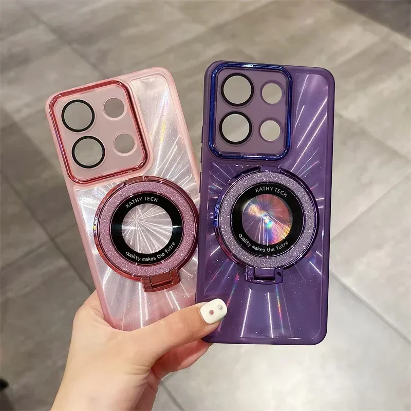 Para Tecno Pova 6 Neo 7 POVA 6 4G POVA6 pro 5G Funda trasera Funda de teléfono soporte de brillo cámara protección a prueba de golpes Funda - imagen 3