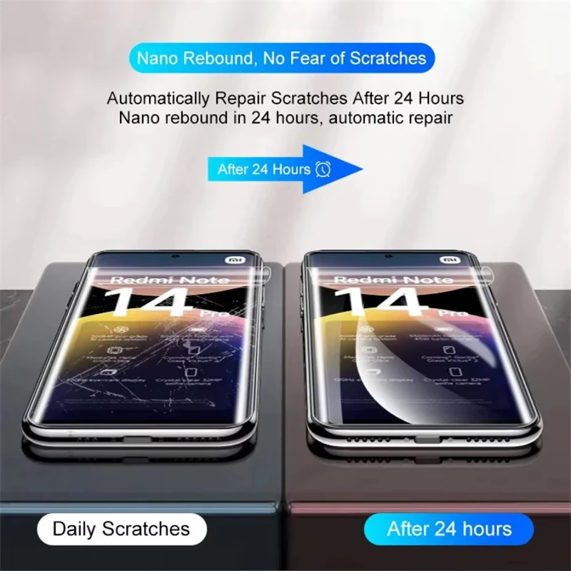 Película de hidrogel 6 en 1 para Xiaomi Redmi Note 14 11 10 Pro Plus 14S Protector de pantalla de lente para Note 13 12 8 Pro Plus Turbo 9T 4G - imagen 5
