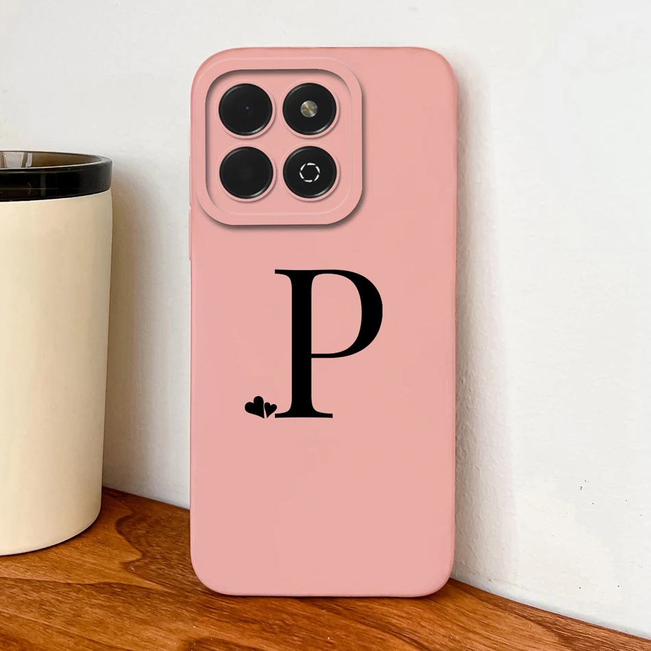 Para Honor X6B Plus funda Simple letras de corazón carcasa de teléfono de silicona líquida suave para Honor X6 B X6b + fundas traseras de protección completa - imagen 4