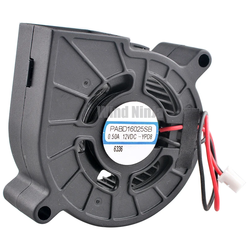 PABD16025SB ventilador centrífugo de alta velocidad de 6cm DC12V 0.50A 2 pines 11000rpm 60x60x25mm ventilador de refrigeración para impresoras - imagen 3