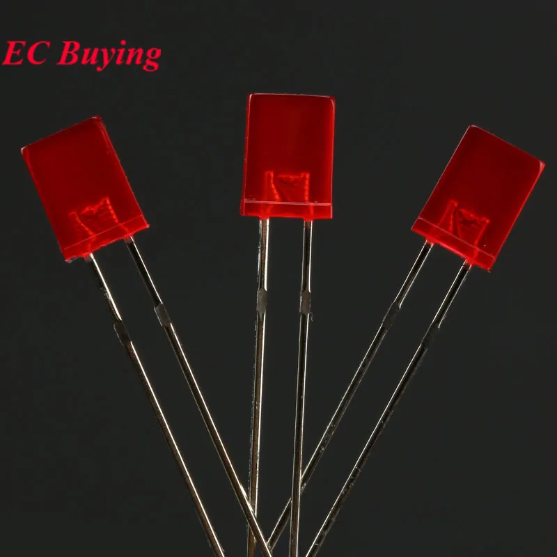 10-100 Uds LED cuadrado ultrabrillante 2*3*4mm 2*5*7mm lámpara de diodo emisor de luz difusa transparente 2x3x4mm azul rojo amarillo blanco - imagen 5