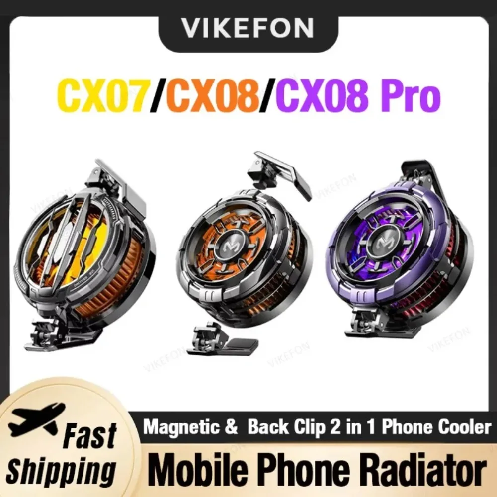 Enfriador de teléfono Universal 2 en 1, refrigeración Semiconductor, Clip trasero magnético CX08 CX07, ventilador, radiador de congelación para iPhone iOS Android PUBG