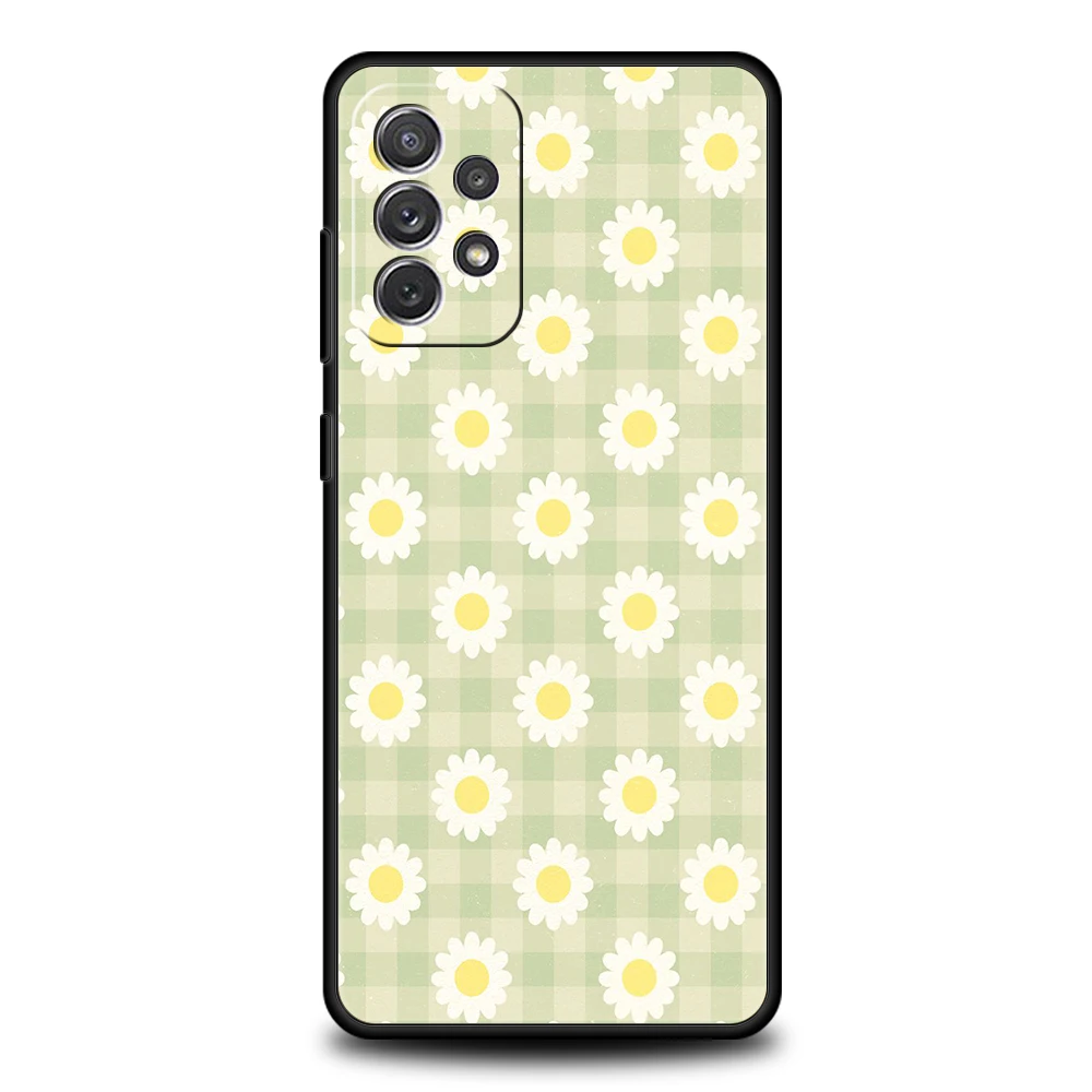 Funda de teléfono para Samsung A15 A13 A35 A55 A51 A71 A41 A31 A03S A05 A17 A23 A25 A33 A53 A73 5G A07 4G, funda con estampado con dibujo de Margarita - imagen 2
