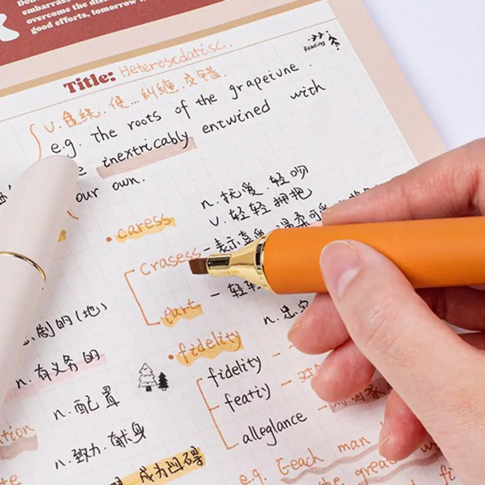 Suministros esenciales para profesores, juegos de bolígrafos Resaltadores vibrantes para estudiantes profesionales, tinta de secado rápido para codificación de colores - imagen 5