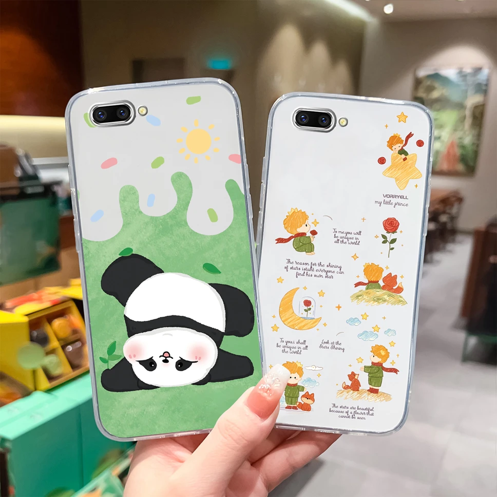 Funda de teléfono para Oppo R11 R11S Plus, Funda protectora anticaída de silicona TPU transparente suave con flores pintadas para Oppo R 11 + - imagen 2