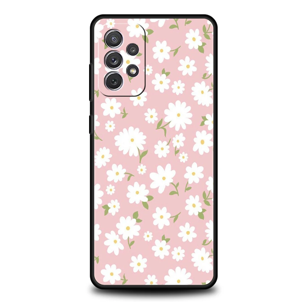 Funda de teléfono para Samsung A15 A13 A35 A55 A51 A71 A41 A31 A03S A05 A17 A23 A25 A33 A53 A73 5G A07 4G, funda con estampado con dibujo de Margarita - imagen 3