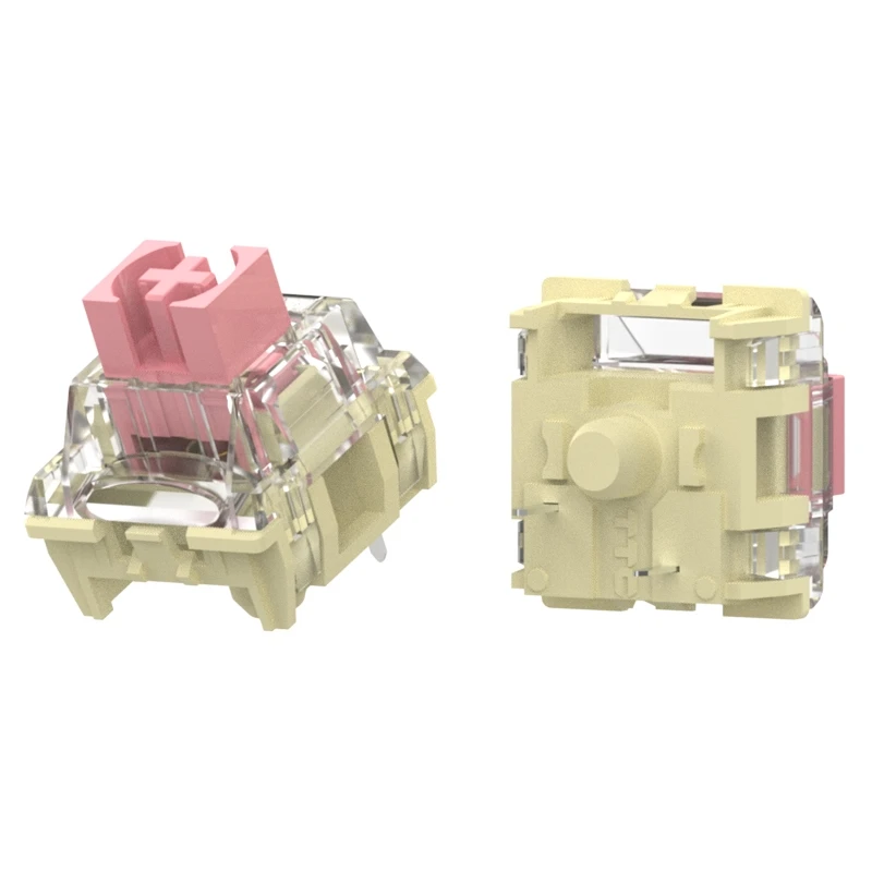 Interruptor TTC dorado y rosa V2, interruptores de teclado mecánico lineal de 3 pines, intercambio en caliente 37gf, gatillo rápido súper suave para juegos DIY - imagen 4