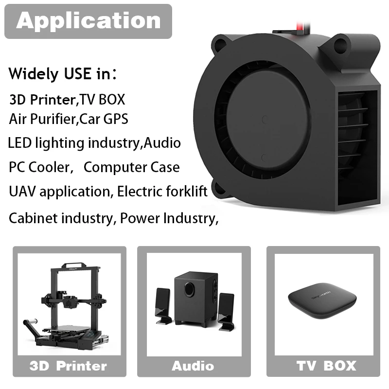 2 uds ventilador de impresora 3D 40mm 4020 Turbo ventilador 24V 12V 5V doble manga de bola ventiladores de refrigeración 40x40x20mm para enfriador de impresora 3D - imagen 5