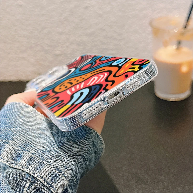 Funda para Honor X7b X9b X8b 90 Lite X9a X8 X8a funda suave para teléfono líneas coloridas Graffiti - imagen 5