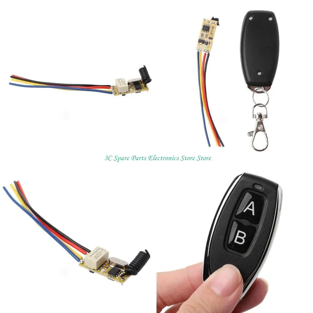 Sz RF 2ch Mini Remote Control Switch impermeable 12V DC3.7V a 24V Relé universal