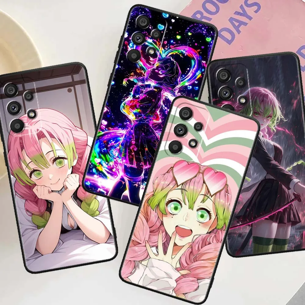 Funda de Anime Mitsuri para Samsung Galaxy A30 A31 A32 A33 A35 A36 A40 A41 A42 A50 A51 A52 A53 funda de teléfono negra