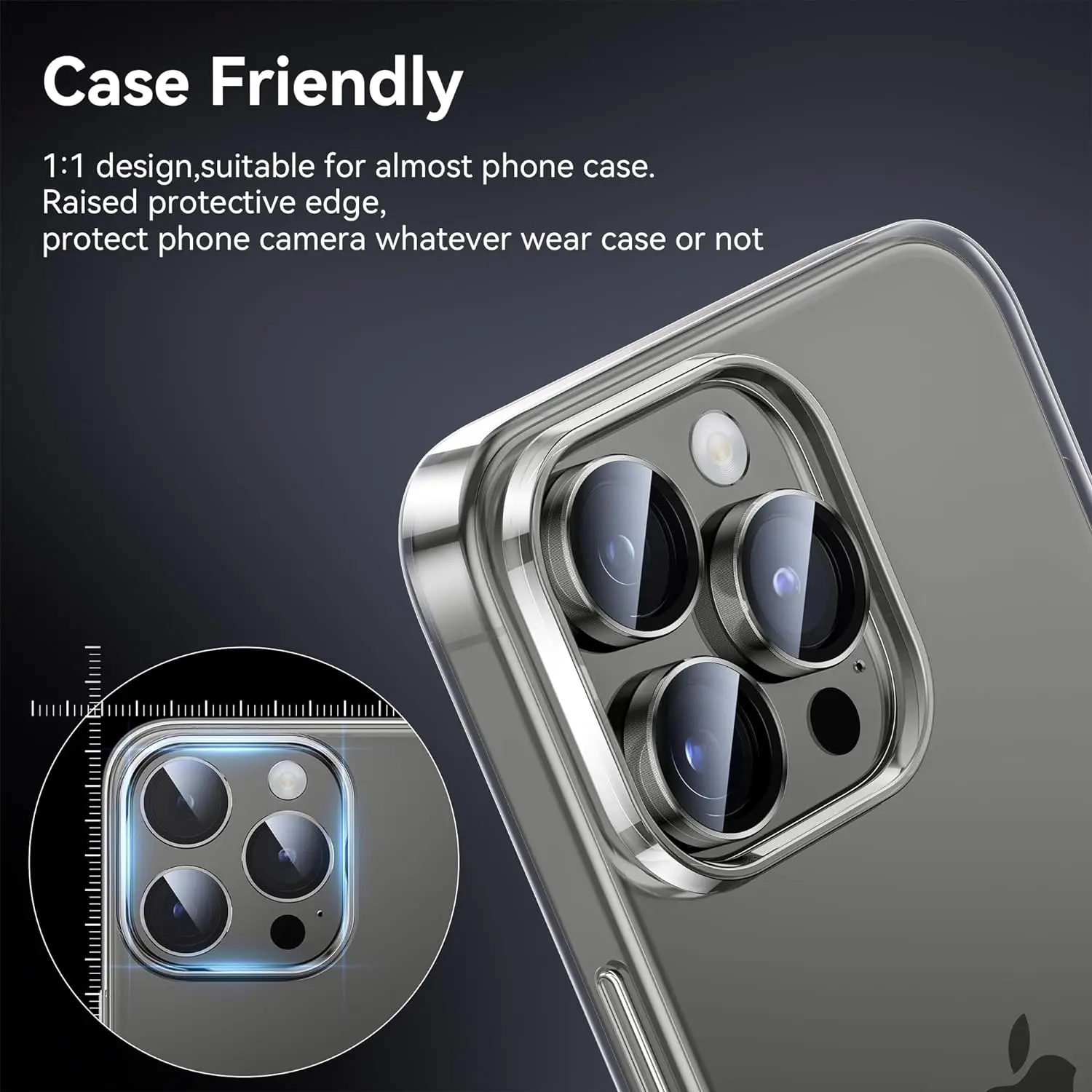 Cubierta protectora de lente de cámara para iPhone 16 Pro Max 16 Plus 16Pro iPhone 15 15PLUS 15Pro 15Plus accesorios de película protectora de vidrio - imagen 3