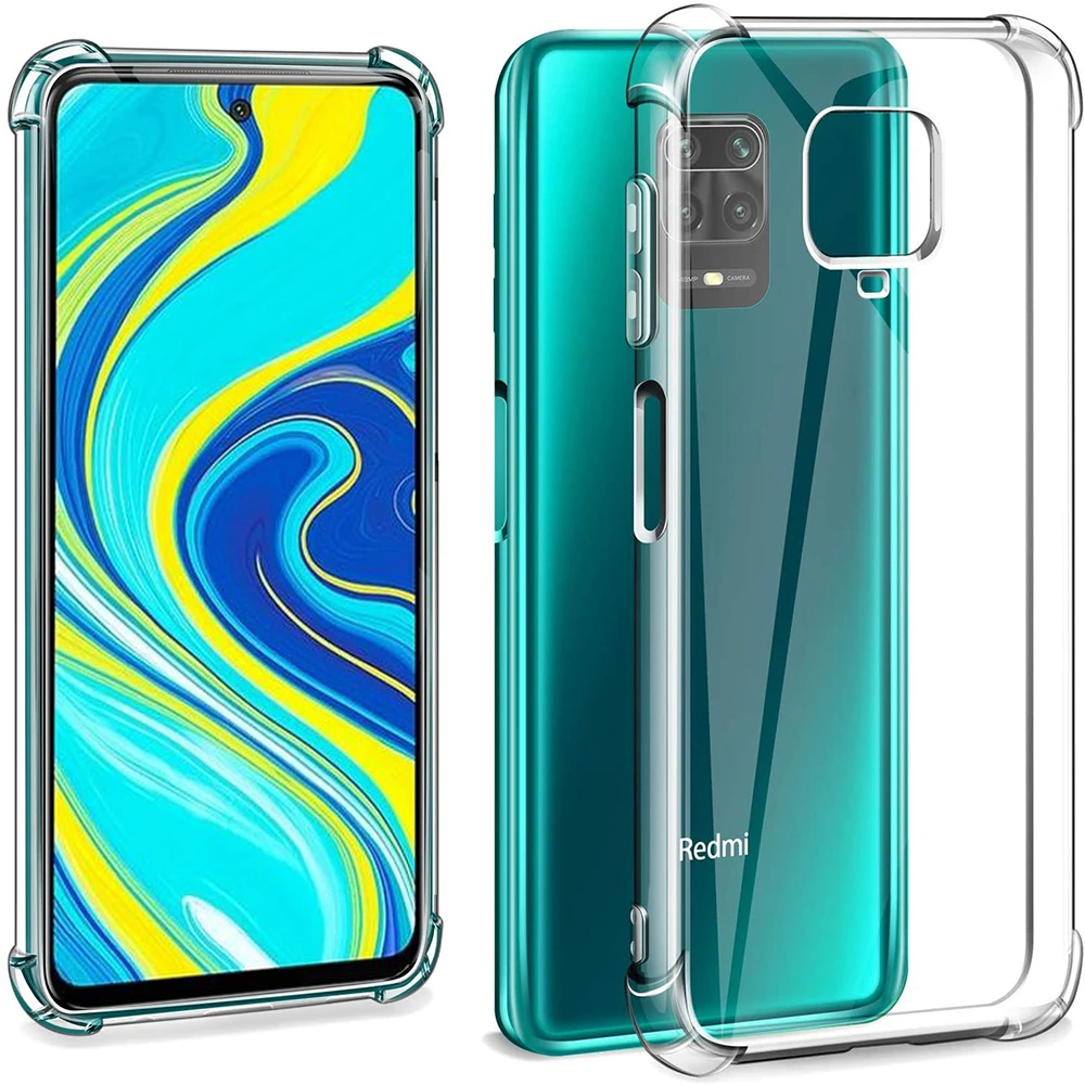 Funda transparente de TPU gruesa a prueba de golpes con Airbag para Xiaomi Redmi Note 9 9s Note9 Pro, fundas suaves transparentes de silicona