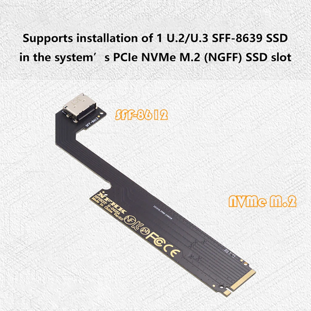 Adaptador de tarjeta gráfica externa PCI-E 3,0 4,0 M.2 M-Key a Oculink SFF-8611 SFF-8612 adaptador de Host para Thinkbook 16+ 14+ AMD8845 - imagen 5