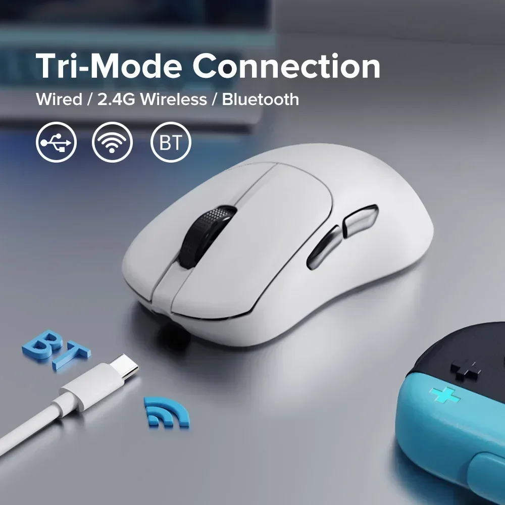 Delux-ratón inalámbrico M500 PRO para juegos, dispositivo ergonómico y ligero, con base de carga RGB, 26000DPI, 8K de tasa de sondeo, PAW3395 - imagen 3