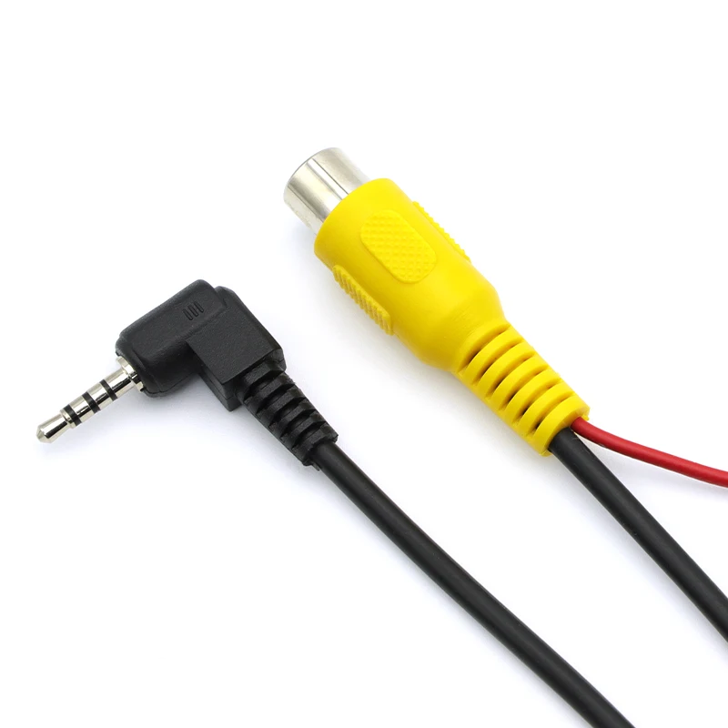 1 Uds Cable de conexión de cámara de visión trasera RCA hembra a Cable convertidor AV de 2,5mm vista trasera de coche cámara de estacionamiento inverso a coche DVR - imagen 3