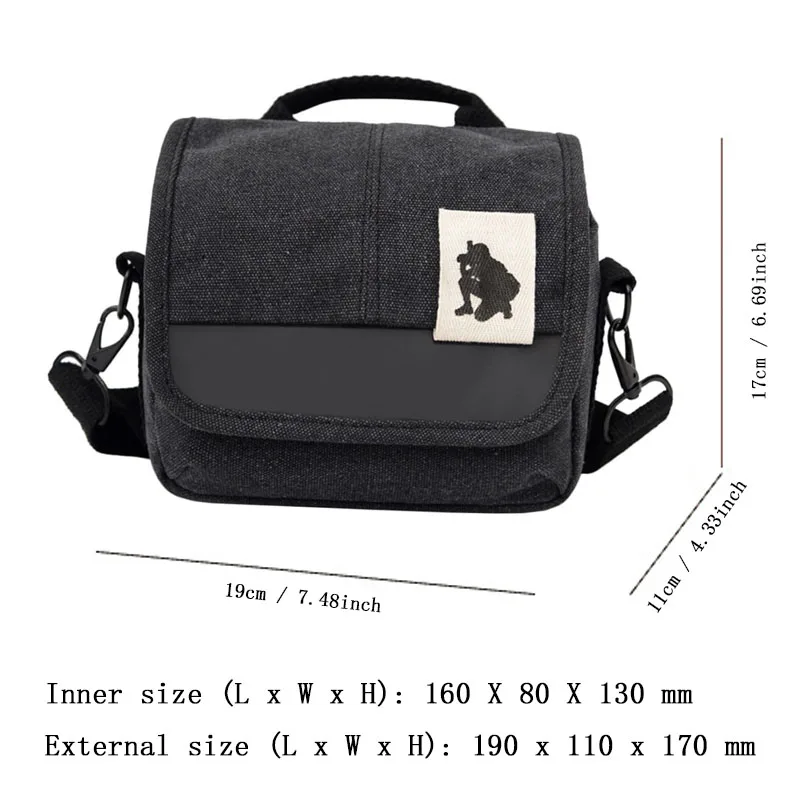 Bolsa para cámara DSLR para Canon EOS R100 R10 R50 R7 RP 250D 200D M200 M50 M6 SX70 SX60 Nikon ZFC Z50 Z30 Z5 D3500 B700 B600 P530 P610 - imagen 2