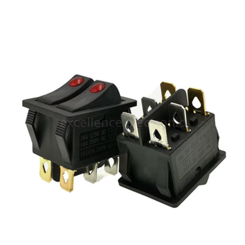 KCD6 Interruptor Basculante Doble 16A 250V Impermeable Barco