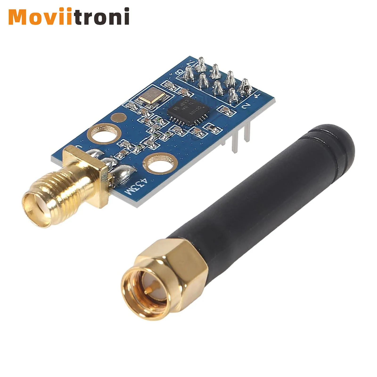 1 Uds CC1101 módulo inalámbrico de 433mhz con antena SMA módulo amplificador transceptor inalámbrico