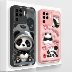 Funda Silicona Líquida Oppo A94 4G/5G – Diseño Panda Anticaída