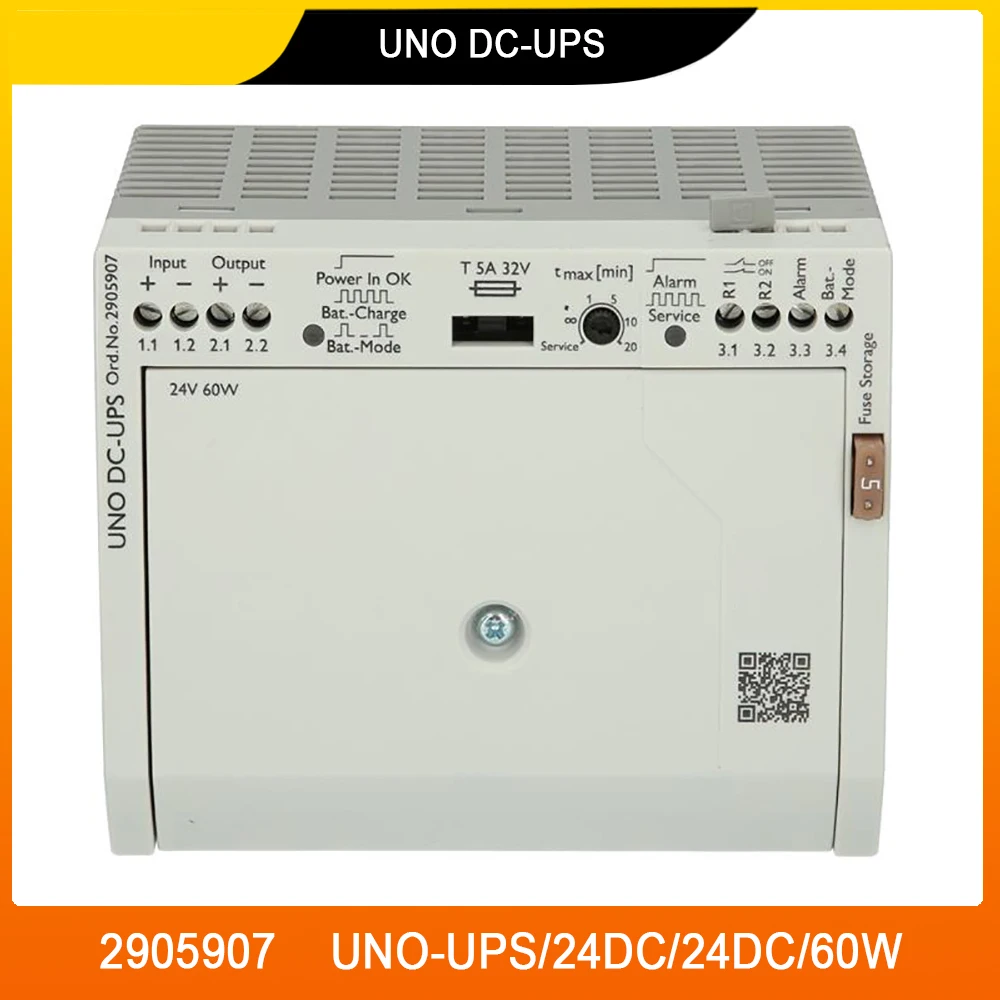 Nuevo 2905907   UNO-UPS/24DC/24DC/60W UNO DC-UPS 24VDC 0.8Ah para fuente de alimentación ininterrumpida Phoenix
