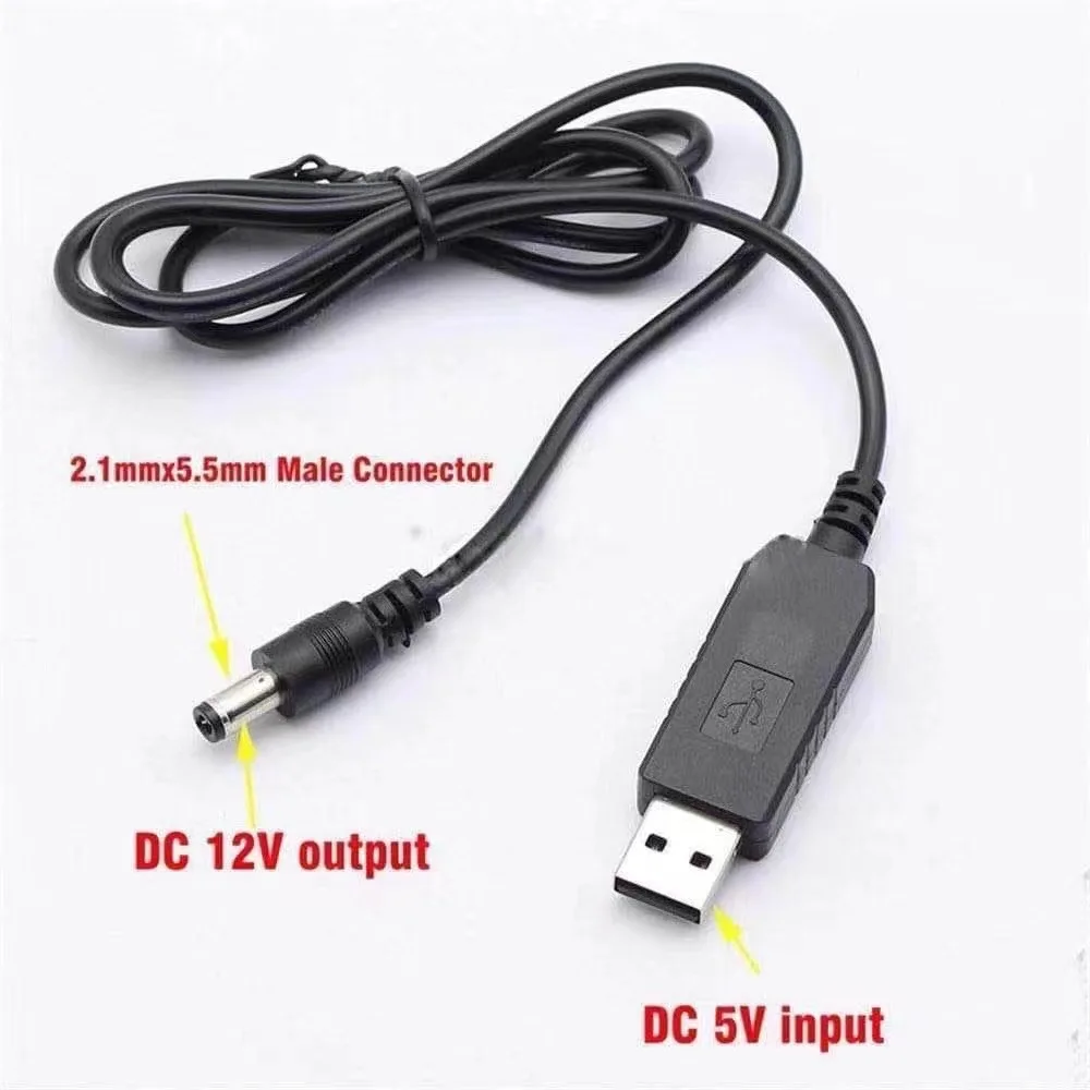 Cable de alimentación Universal de 5V a DC9 V/12V, Cable de carga USB 8DC, adaptador de conector de clavija para enrutador, Mini ventilador y altavoz - imagen 3