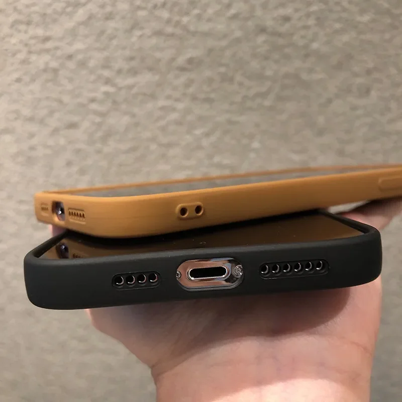 Funda de teléfono suave de silicona mate para iPhone 16 15 14 Pro Max 16 Plus 13 12 11 Pro XR X XS 7 8 Plus SE cubierta protectora de lente de cámara - imagen 5