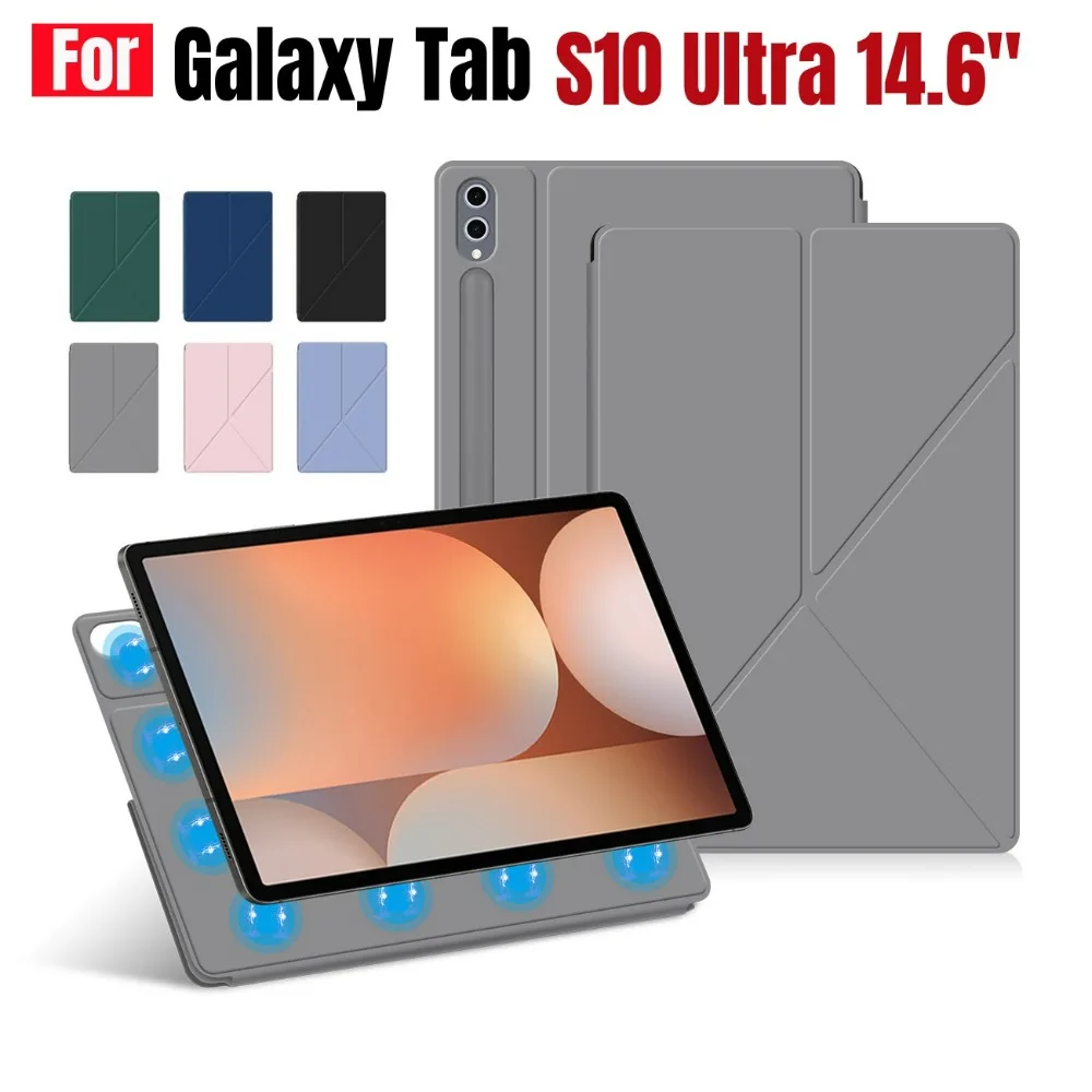 Funda para Samsung Tab S10 Ultra, Funda de 14,6 pulgadas SM-X920 Y Fold para tableta Galaxy Tab S10, Funda inteligente Ultra magnética