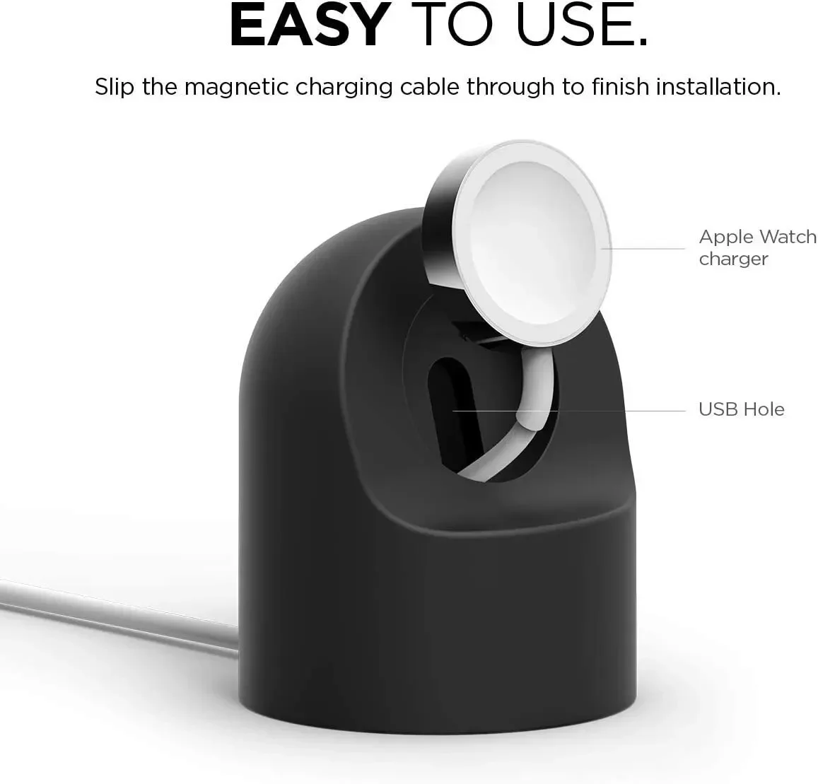 Soporte de cargador para Apple Watch Ultra 3 2/S11 10 9 8 7 6 5 SE3, estación de carga, soporte de silicona, soporte de Cable de carga Iwatch - imagen 2