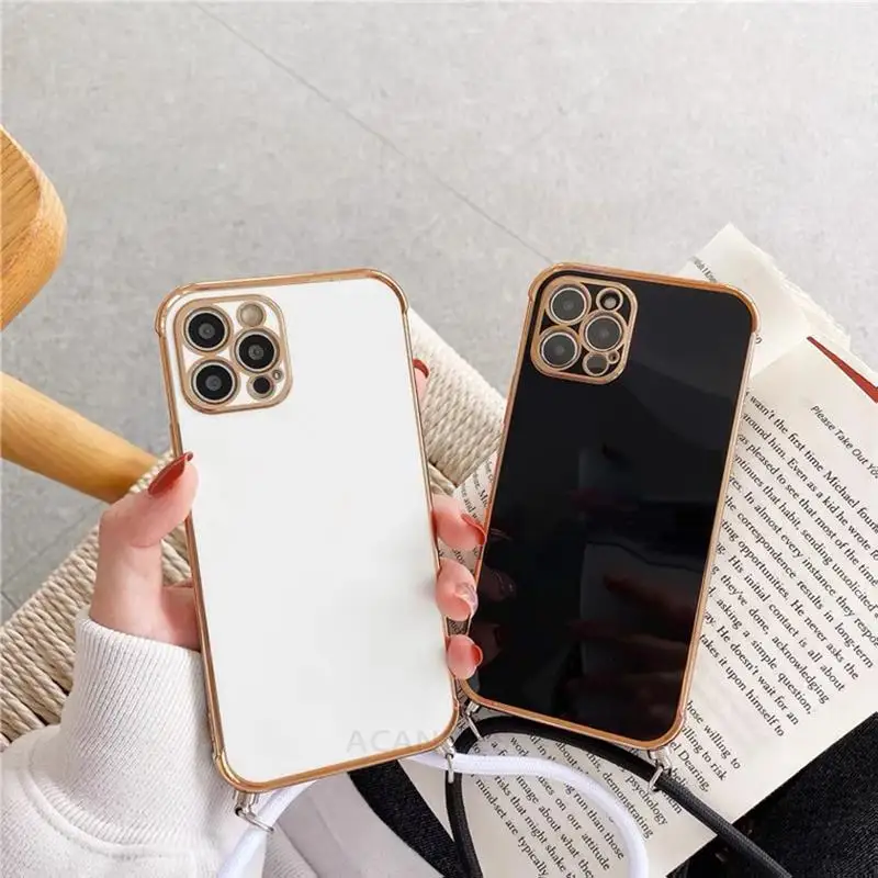 Reno5 Reno6 correa de cordón chapado funda con cordón cruzado para Oppo Reno 5 6 Lite 5G cubierta en Reno7 Reno8 4G 5lite 6lite - imagen 2