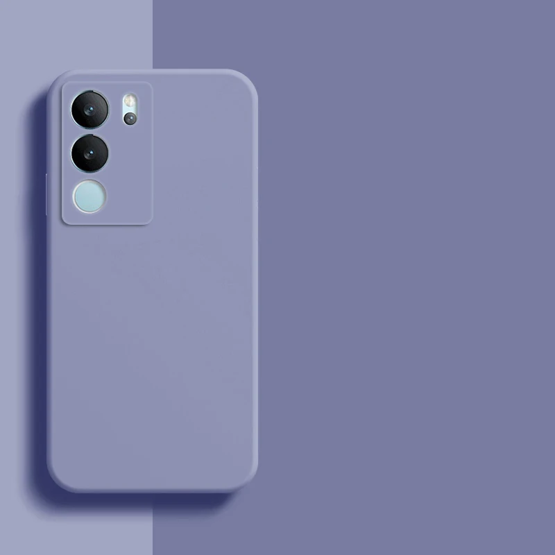 Funda protectora de silicona líquida para ViVo V29 Lite, carcasa trasera suave para teléfono