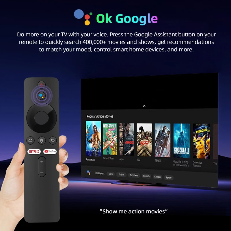 Q1 ATV Android 13 8K HDR Smart TV Box Allwinner H313 2GB16GB Dual Wifi BT5.0 decodificador reproductor multimedia estéreo envolvente Youtube - imagen 3